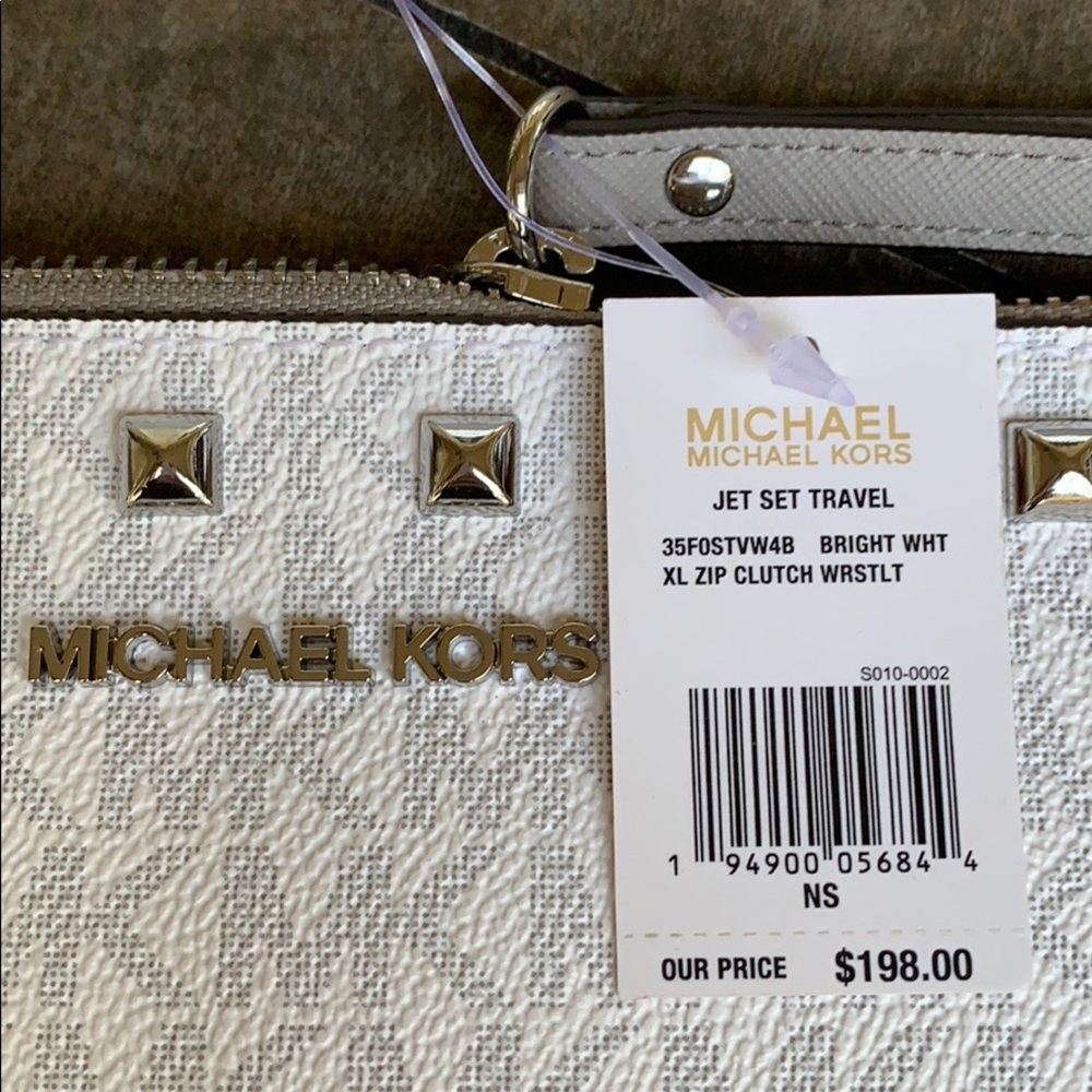 MICHAEL KORS JET SET TRAVEL XL ZIP CLUTCH WRISTLET - Picture 7 of 16
